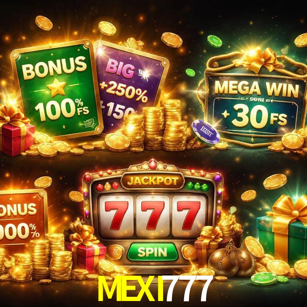 Tipos de bonos MEXI777 incluyendo recompensas de bienvenida y promociones continuas